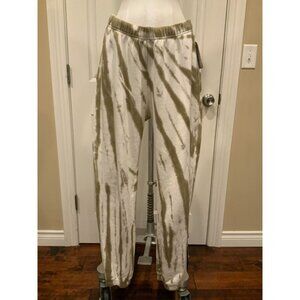 Good American Brown & White Tie Dye Cropped French Terry Sweatpants Size 2 / M